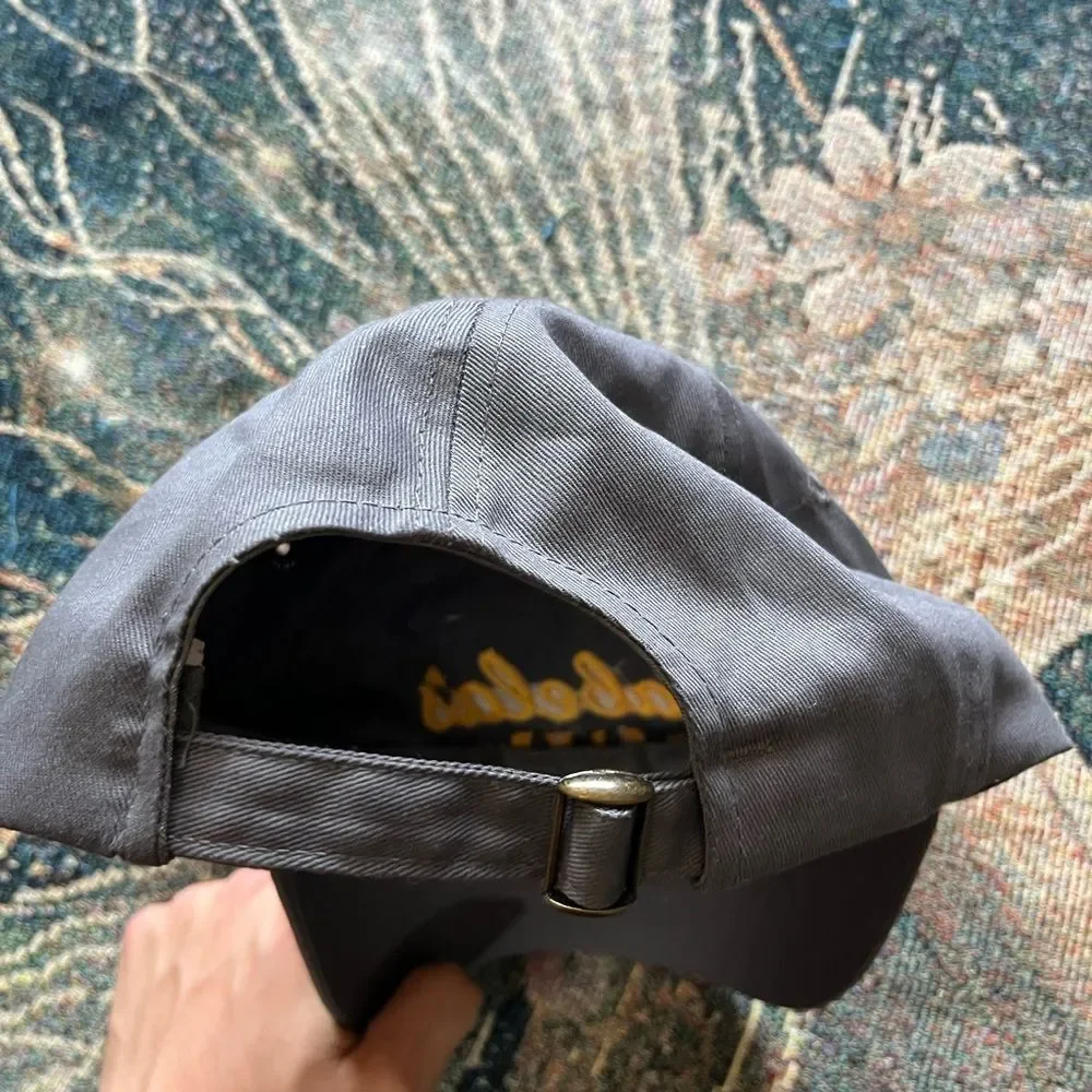 Vintage Cabela's Dark Gray Cap with Gold Embroidery Fishing Hunting Hat SnapBack
